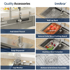 Lordear 30 Inch Drop-In Kitchen Sink