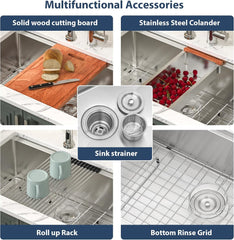 Lordear 30'' x 19'' Undermount Stainless Steel Workstation Kitchen Sink