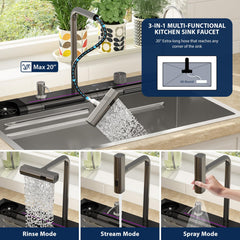 Lordear 33 Inch Drop-In Kitchen Sink