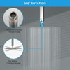 Lordear 12'' brushed nickel Stainless Steel Square Rain High-Pressure Shower Head