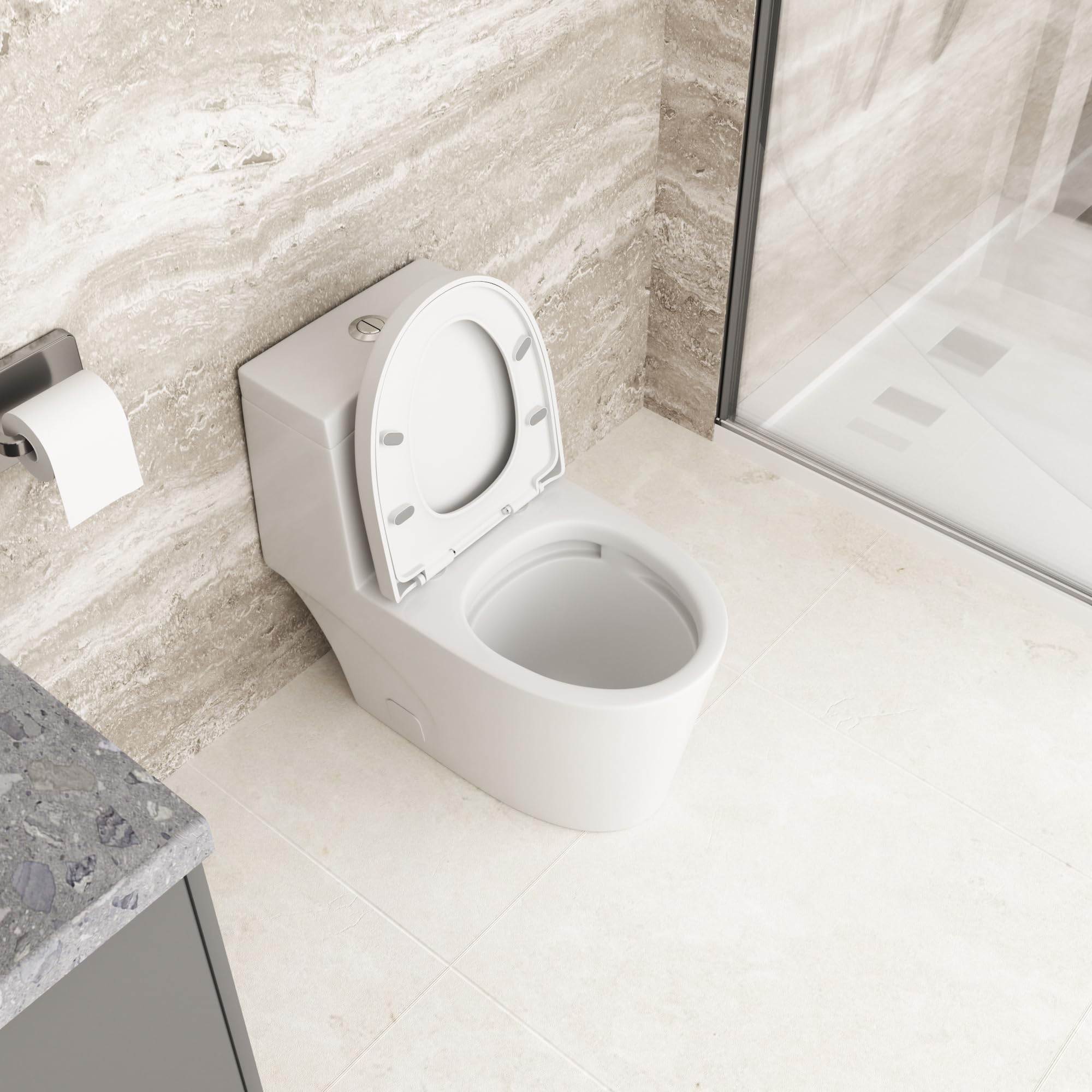 Lordear White Ceramic One Piece Floor Bidet Toilet with Comfort Wider Chair Seat  from Lordear