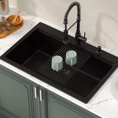 Lordear 33-Inch Drop-In Kitchen Sink Single Bowl