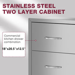 Double Drawer cabinets for outdoor kitchens or courtyards from Lordear