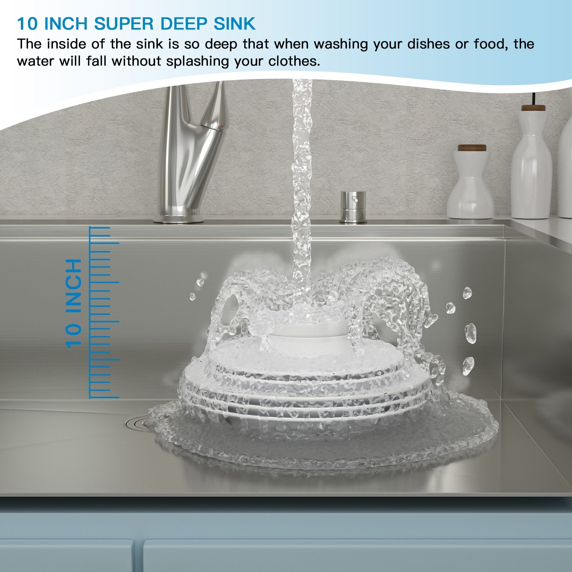 Lordear Stainless Steel Drop-In Single Bowl Workstation Kitchen Sink from Lordear