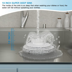 Lordear Stainless Steel Drop-In Single Bowl Workstation Kitchen Sink from Lordear