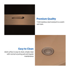 Lordear 19'' x 15'' Stainless Steel Rectangular Bathroom Vessel Sink with Pop-Up Drain