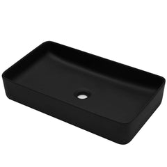 Lordear Ceramic Drop-in Rectangle Bathroom Vessel Sink
