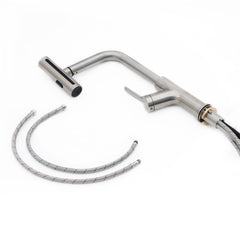 Lordear Four-Function Pull-Down Sprayer Stainless Steel Kitchen Faucet