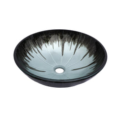 Lordear 16.5'' X 16.5'' Tempered Glass Bathroom Vessel Sink with Pop-up Drain