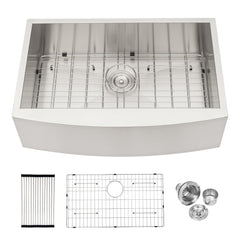 Lordear 33'' Stainless Steel Apron Front Farmhouse Kitchen Sink from Lordear