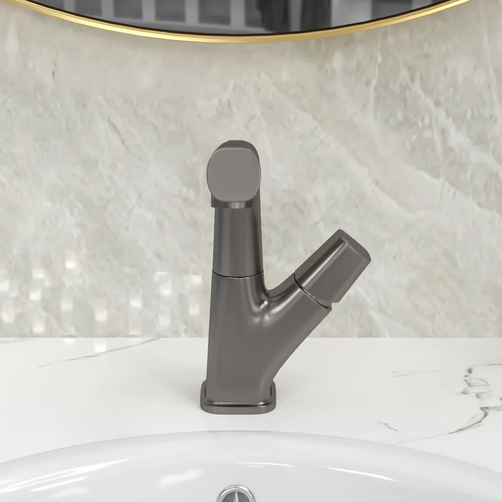 Lordear Stainless Steel 3 Modes 360° Rotating Pull Down Sprayer Bathroom Faucet  from Lordear