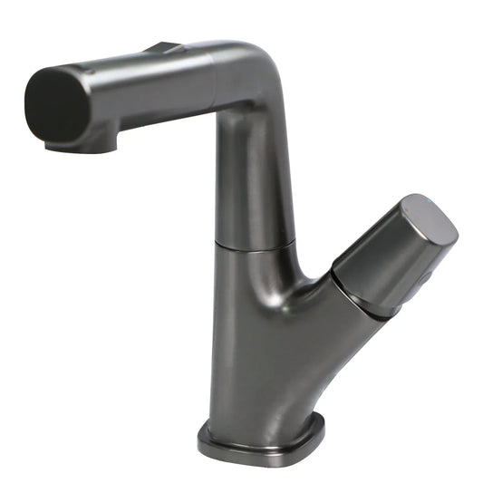 Lordear Stainless Steel 3 Modes 360° Rotating Pull Down Sprayer Bathroom Faucet from Lordear