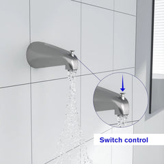 Lordear 10'' Stainless Steel Wall Mounted Round Rainfall Shower Head with Bathroom Faucet
