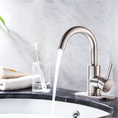 Lordear Brass Single-Handle Bathroom Faucet with Water Hoses from Lordear