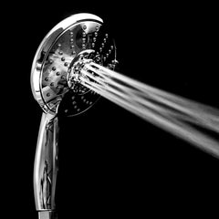 Lordear 5'' Stainless Steel Wall Mounted 5-Setting Round Rainfall Shower Head