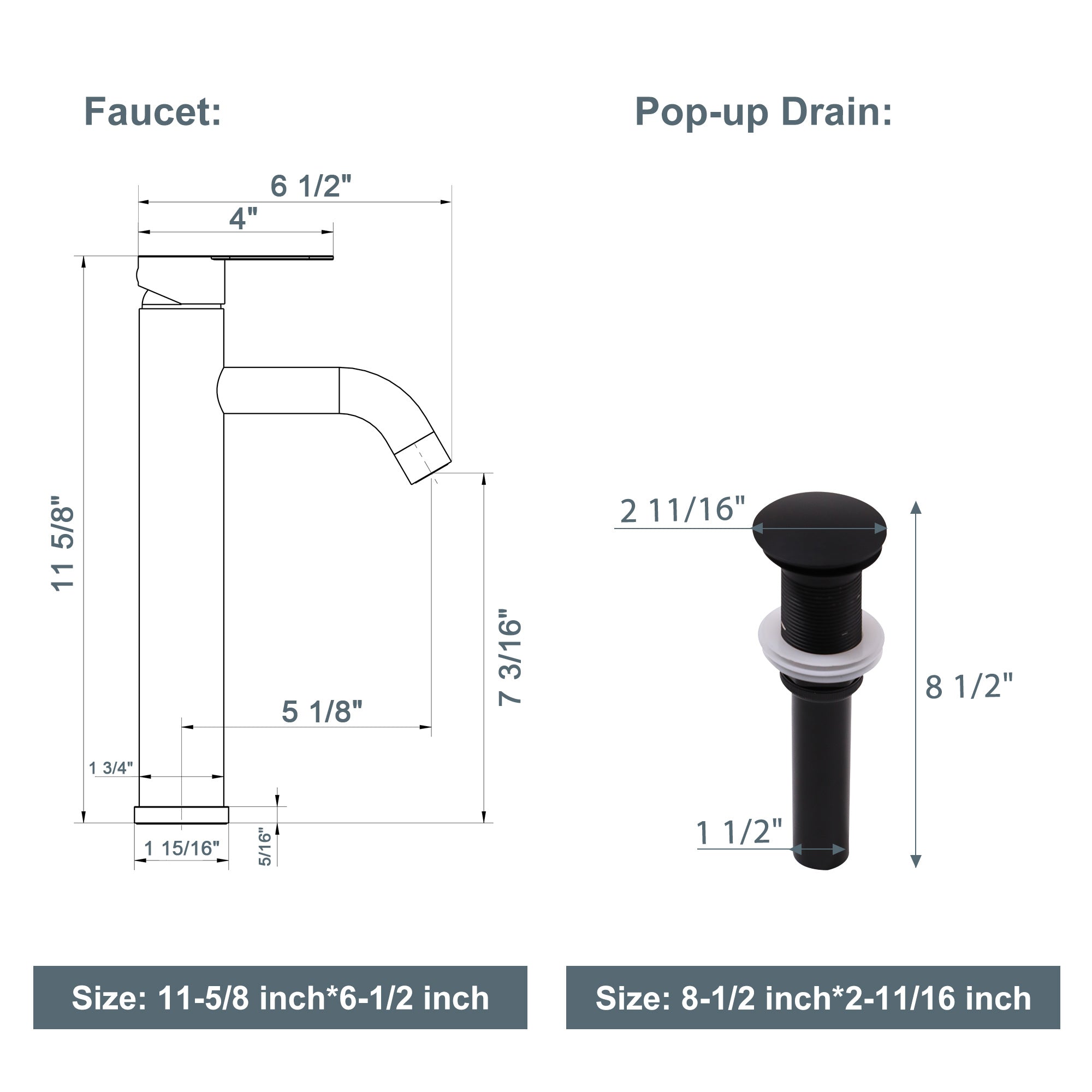 Lordear Tempered Glass Rectangular Matte Black Vessel Bathroom Sink with Faucet and Drain from Lordear