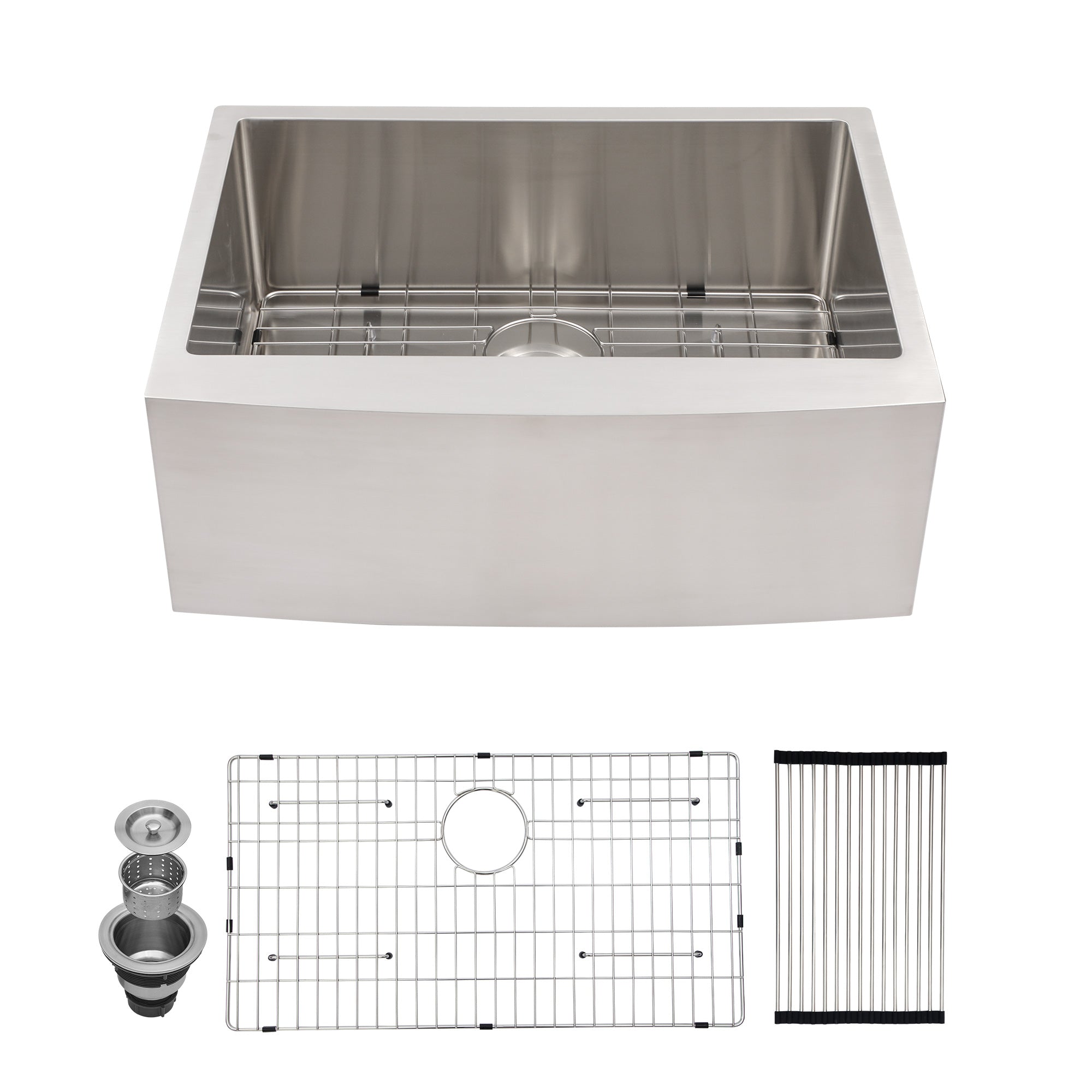 Lordear 24" x 21" Stainless Steel Single Bowl Apron Front Farmhouse Kitchen Sink from Lordear