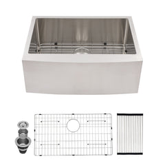 Lordear 24" x 21" Stainless Steel Single Bowl Apron Front Farmhouse Kitchen Sink from Lordear