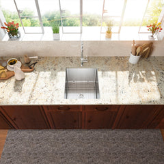 Lordear 17" x 19" Stainless Steel Undermount Prep RV Single Bowl Bar Sink from Lordear