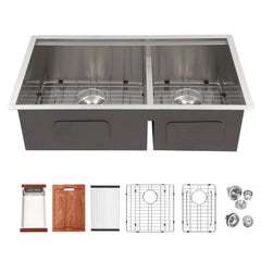 Lordear 30'' x 19'' Undermount Stainless Steel Workstation Kitchen Sink