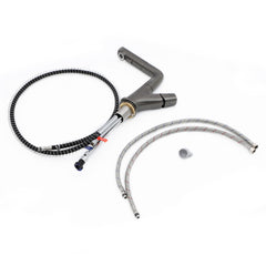Lordear Stainless Steel 3 Modes 360¡ã Rotating Pull Down Sprayer Single Hole Bathroom Faucet