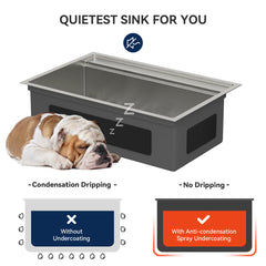 Lordear 33'' x 22'' Drop-in Single Bowl Stainless Steel Workstation Kitchen Sink