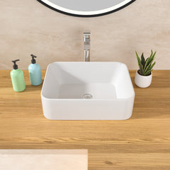 Lordear 19x15 Inch White Bathroom Vessel Sink