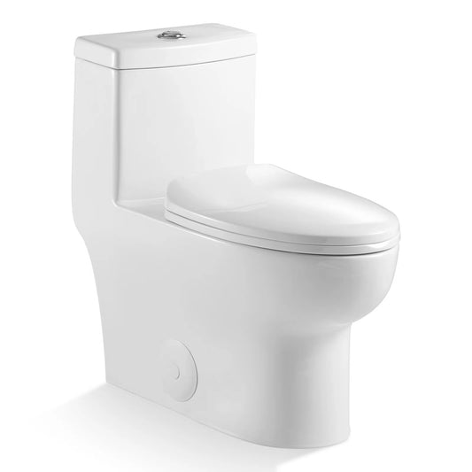 Lordear 1.1/1.6 GPF One-Piece Toilet Dual Flush Elongated Toilet Floor Mounted (Seat Included)  from Lordear