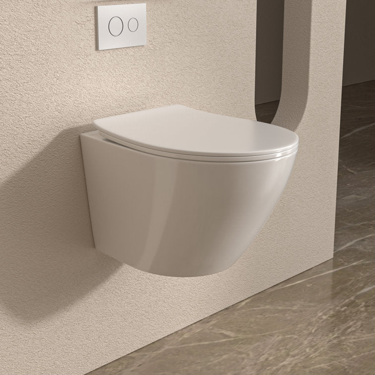 Lordear Ceramic White Round Mounted Wall Hung Toilet  from Lordear