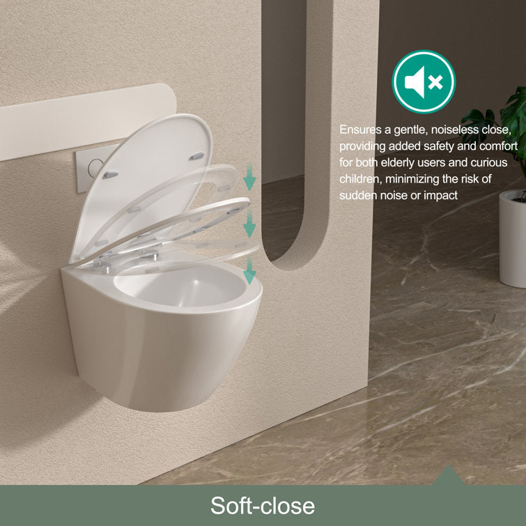 Lordear Ceramic White Round Mounted Wall Hung Toilet  from Lordear