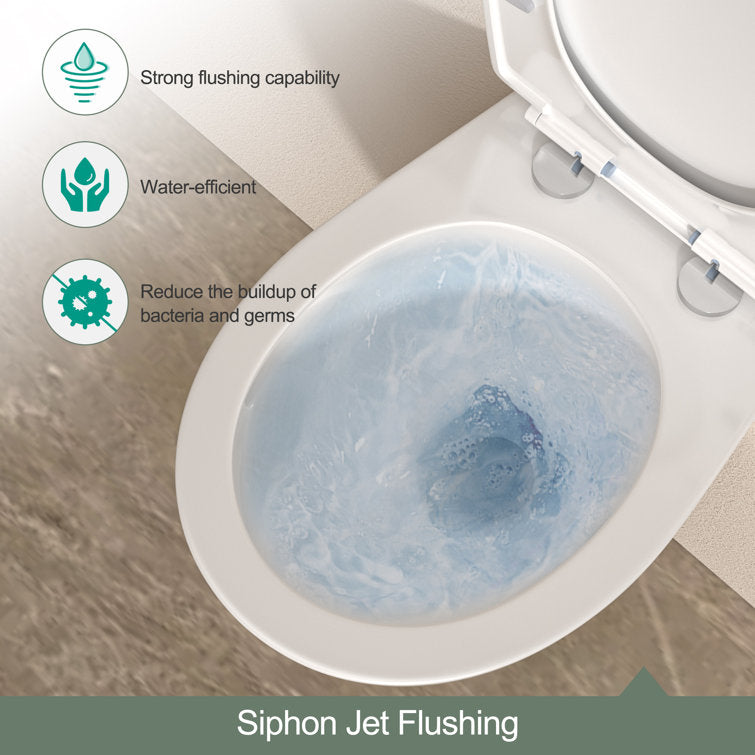 Lordear Ceramic White Round Mounted Wall Hung Toilet  from Lordear