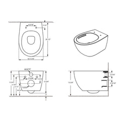 Lordear Ceramic White Round Mounted Wall Hung Toilet  from Lordear