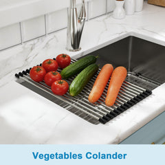 Lordear Stainless Steel Kitchen Roll-Up Dish Rack