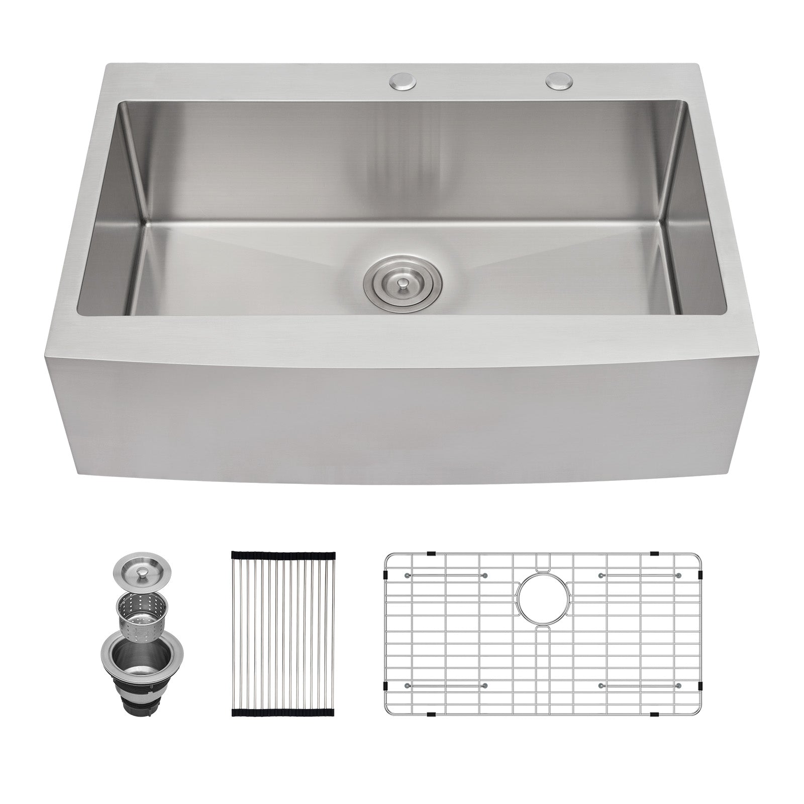 Lordear 33'' Stainless Steel Topmount Single Bowl Apron Front Farmhouse Kitchen Sink from Lordear