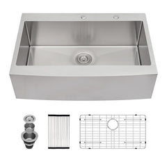 Lordear 33'' Stainless Steel Topmount Single Bowl Apron Front Farmhouse Kitchen Sink from Lordear