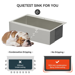 Lordear 33'' Stainless Steel Topmount Single Bowl Apron Front Farmhouse Kitchen Sink from Lordear