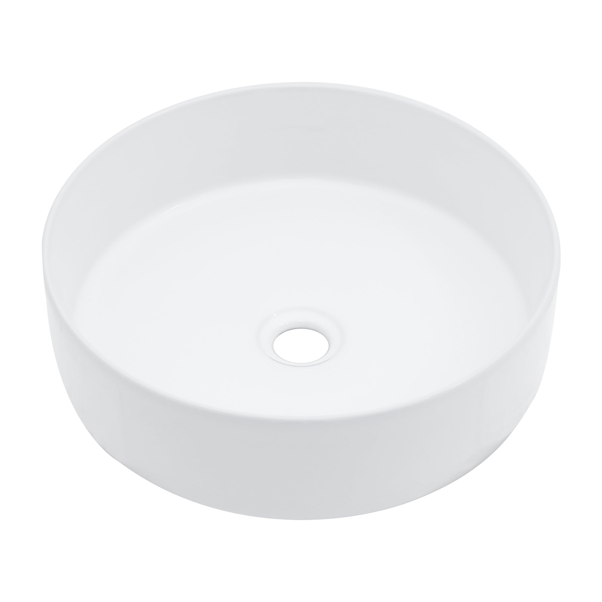 Lordear 16'' x 16'' Ceramic Topmount Round Vessel Bathroom Sink from Lordear