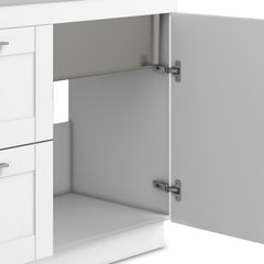 Modern Wide Shaker All-in-One 46-inch Laundry Utility Sink & Cabinet in Pure White from Lordear