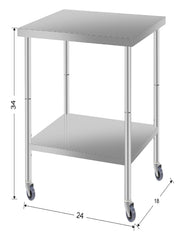 Commercial Work Table for Restaurant and Home Stainless Steel Kitchen Prep Table with Under Shelf(副本)  from Lordear