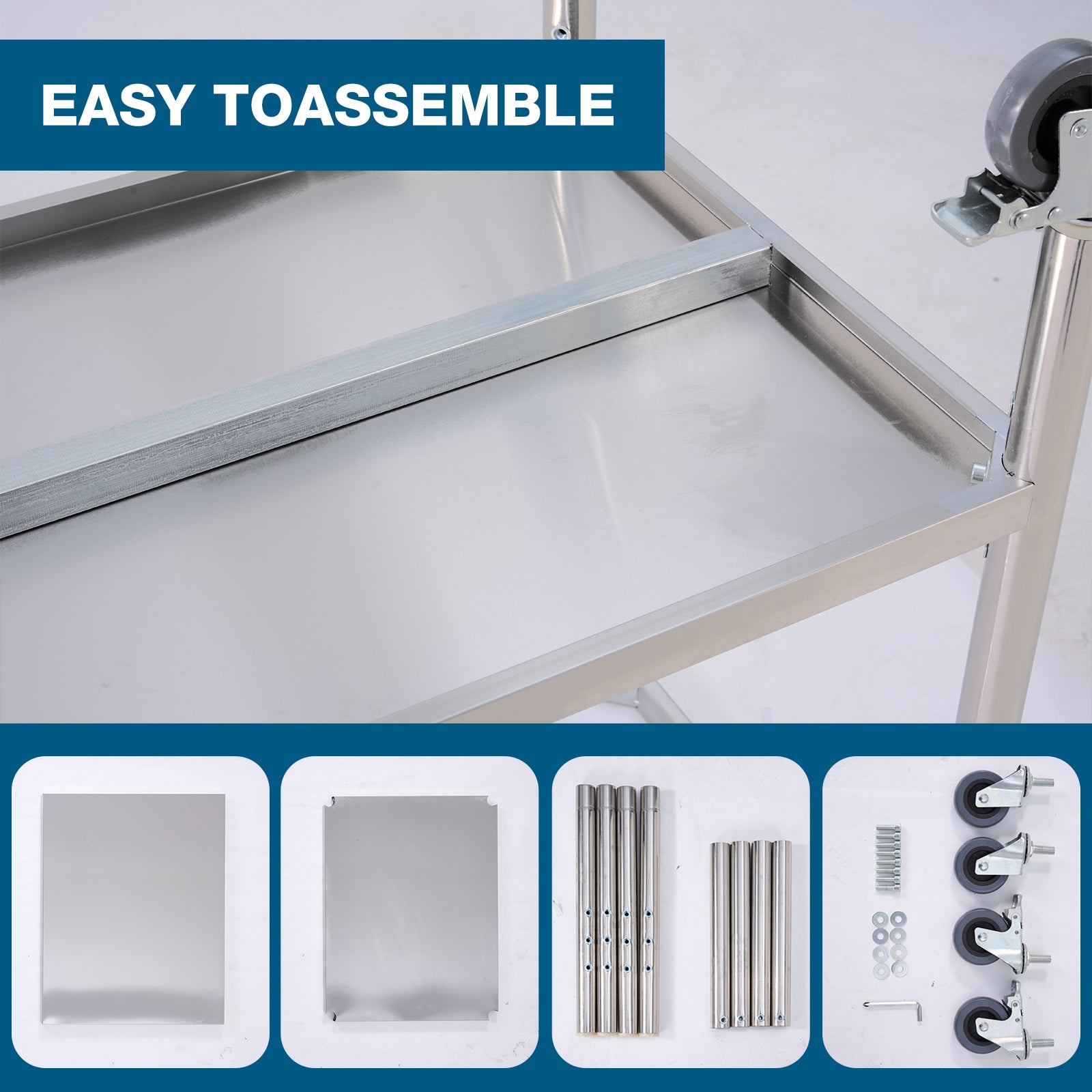 Commercial Work Table for Restaurant and Home Stainless Steel Kitchen Prep Table with Under Shelf(副本)  from Lordear