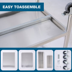 Commercial Work Table for Restaurant and Home Stainless Steel Kitchen Prep Table with Under Shelf(副本)  from Lordear