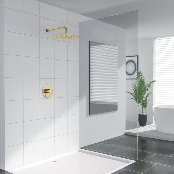 Lordear 10'' Stainless Steel Round Gold Shower Head with Valve  from Lordear