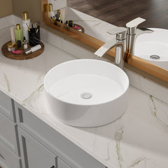 Lordear 16'' x 16'' Ceramic Topmount Round Vessel Bathroom Sink from Lordear