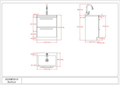 24"/28" Laundry Cabinet with Faucet and Stainless Steel Sink - White from Lordear