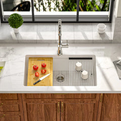 Lordear 30'' Undermount Kitchen Sink Single Bowl With Accessorries