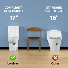 Lordear White Ceramic Elongated Floor One Piece Bidet Toilet
