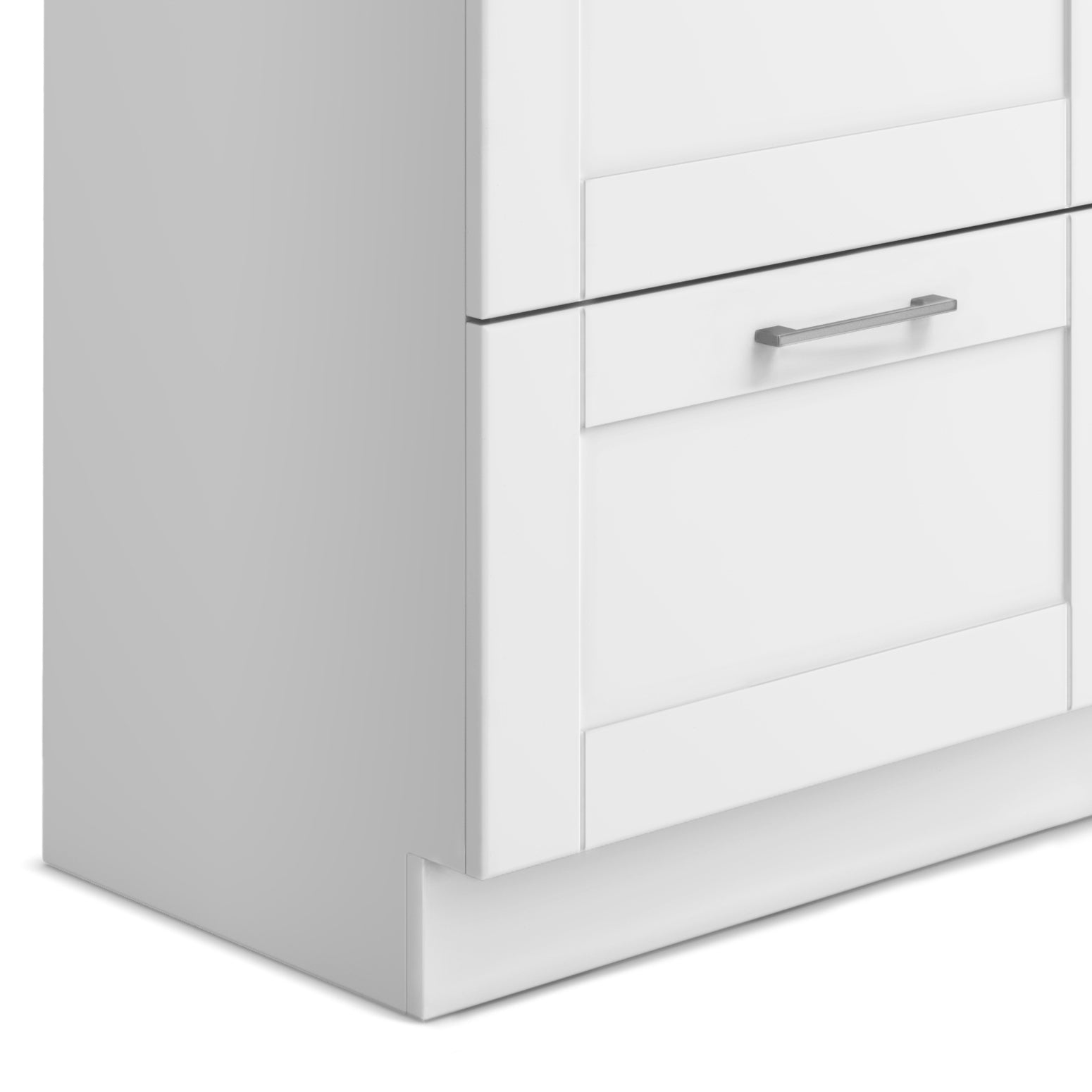 Modern Wide Shaker All-in-One 46-inch Laundry Utility Sink & Cabinet in Pure White from Lordear