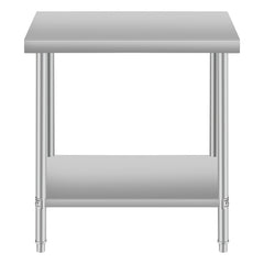 24'' x 18'' Commercial Work Table for Restaurant and Home Stainless Steel Kitchen Prep Table with Under Shelf from Lordear