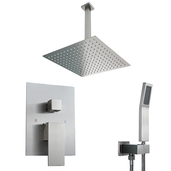 Lordear Luxury Shower System Combo ~ Brushed Nickel NEW deals