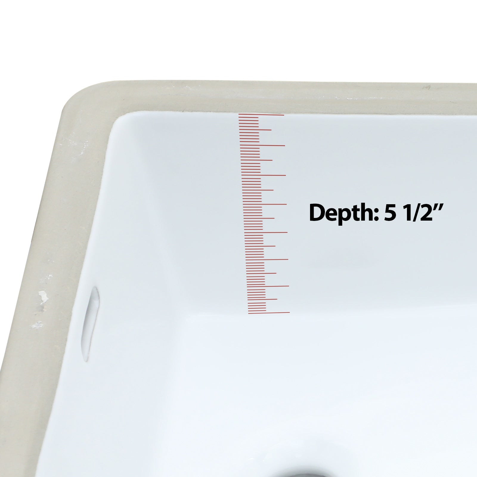 Lordear 13.75'' x 20.25'' White Ceramic Rectangle Undermount Bathroom Sink with Overflow from Lordear